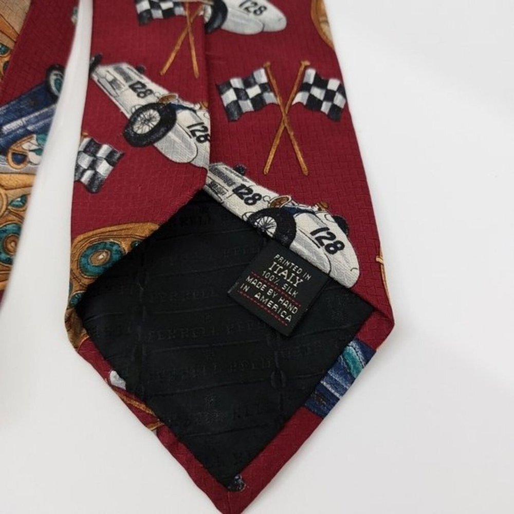 Ferrell Reed Rutledge's Nascar Racing Car Men's 100% Silk Novelty Necktie - Picture 5 of 8